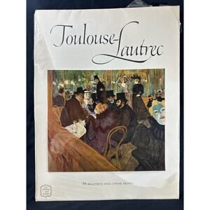 Harry N. Abrams Art Book - Henri De Toulouse-Lautrec 16 Full Color Prints 1952